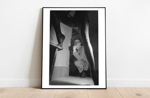 Black And White Photograph - Woman - Premium Art Print