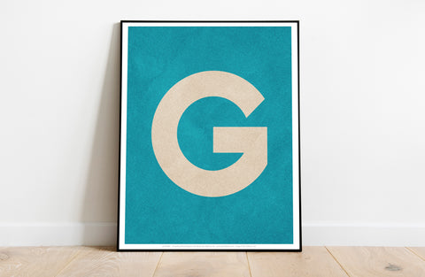 Letter G Alphabet - 11X14inch Premium Art Print
