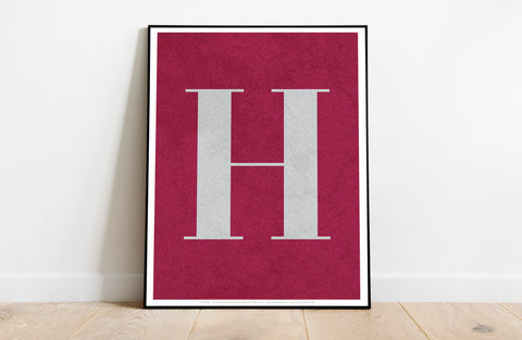 Letter H Alphabet - 11X14inch Premium Art Print