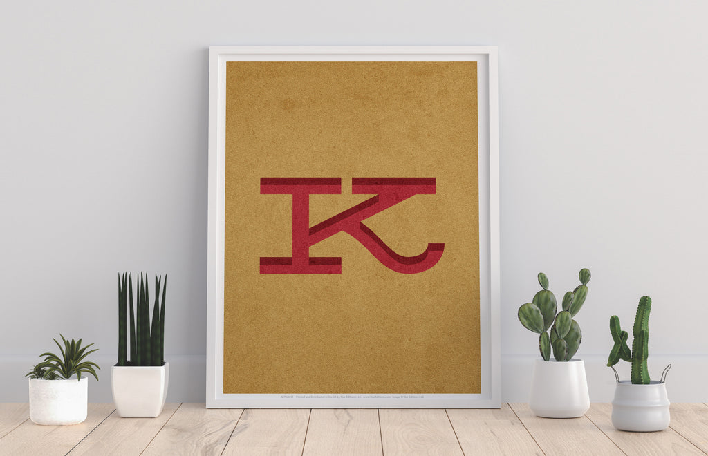 Letter K Alphabet - 11X14inch Premium Art Print