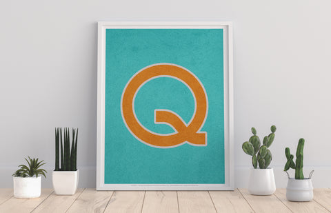 Letter Q Alphabet - 11X14inch Premium Art Print