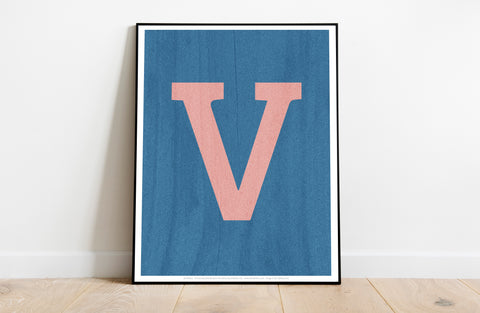 Letter V Alphabet - 11X14inch Premium Art Print