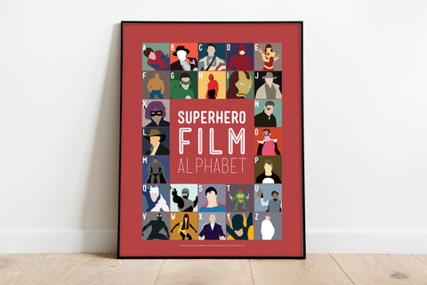 Superhero Film Alphabet - 11X14inch Premium Art Print
