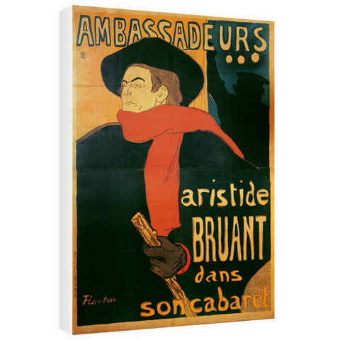 Ambassadeurs: Aristide Bruant, 1892 (litho) by Henri de Toulouse-Lautrec 20cm x 20cm Mini Mounted Print