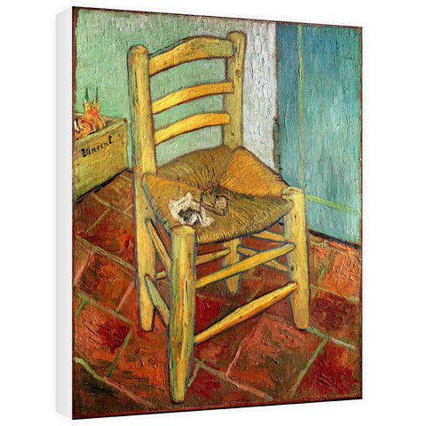 Vincent's Chair, 1888 (oil on canvas) by Vincent van Gogh 20cm x 20cm Mini Mounted Print