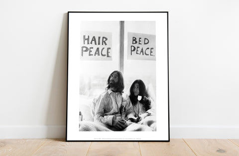 John Lennon And Yoko Ono - Hair Peace. Bed Peace Art Print