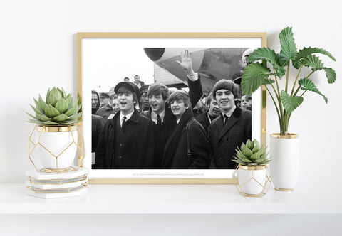The Beatles - Landing - 11X14inch Premium Art Print