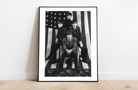 The Beatles - Usa Flag Portrait - 11X14inch Premium Art Print