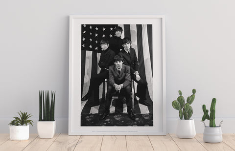 The Beatles - Usa Flag Portrait - 11X14inch Premium Art Print