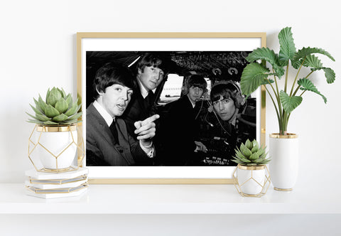 The Beatles - In Cockpit - 11X14inch Premium Art Print
