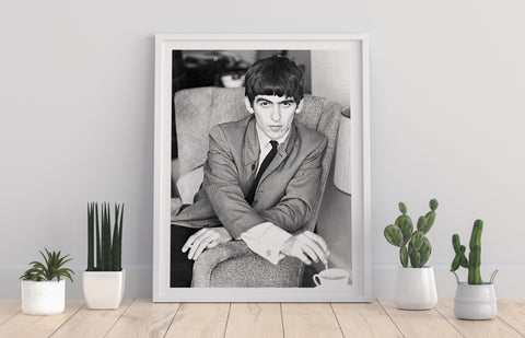 The Beatles - George Harrison Stirring Tea - Art Print