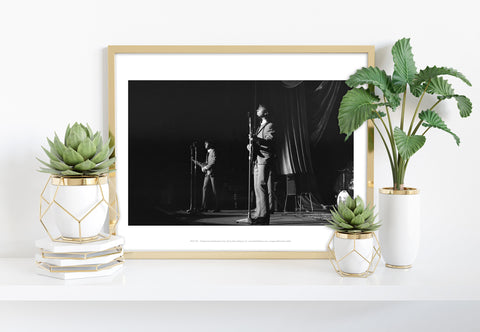 The Beatles - Paul And John On Stage - Premium Art Print