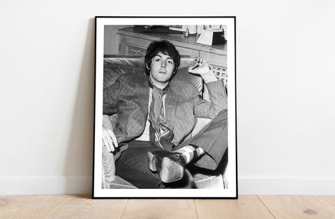 The Beatles - Paul Mccartney Siting On Armchair Art Print