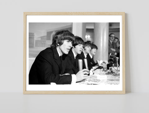 The Beatles - George Harrison At Press Conference Art Print