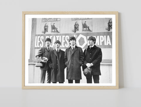 The Beatles - Les Beatles Black And White - Art Print
