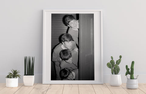 The Beatles Peeping Round A Door - 11X14inch Premium Art Print