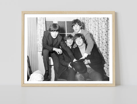 The Beatles - Holding Police Hat - 11X14inch Premium Art Print