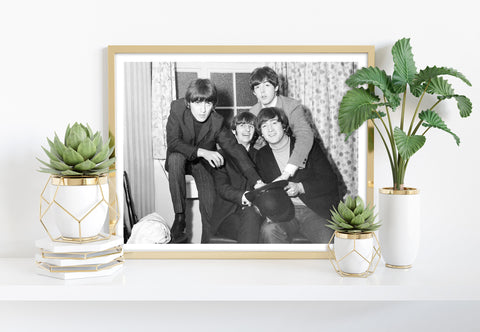 The Beatles - Holding Police Hat - 11X14inch Premium Art Print