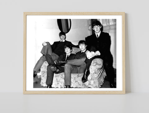The Beatles - On Sofa - 11X14inch Premium Art Print