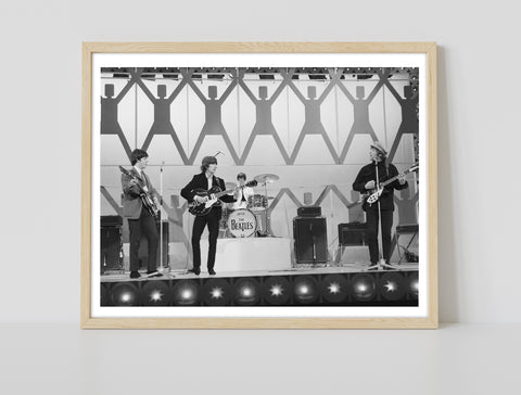 The Beatles - Performing On Stage - 11X14inch Premium Art Print