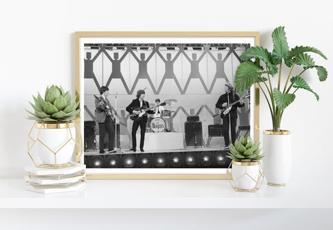 The Beatles - Performing On Stage - 11X14inch Premium Art Print