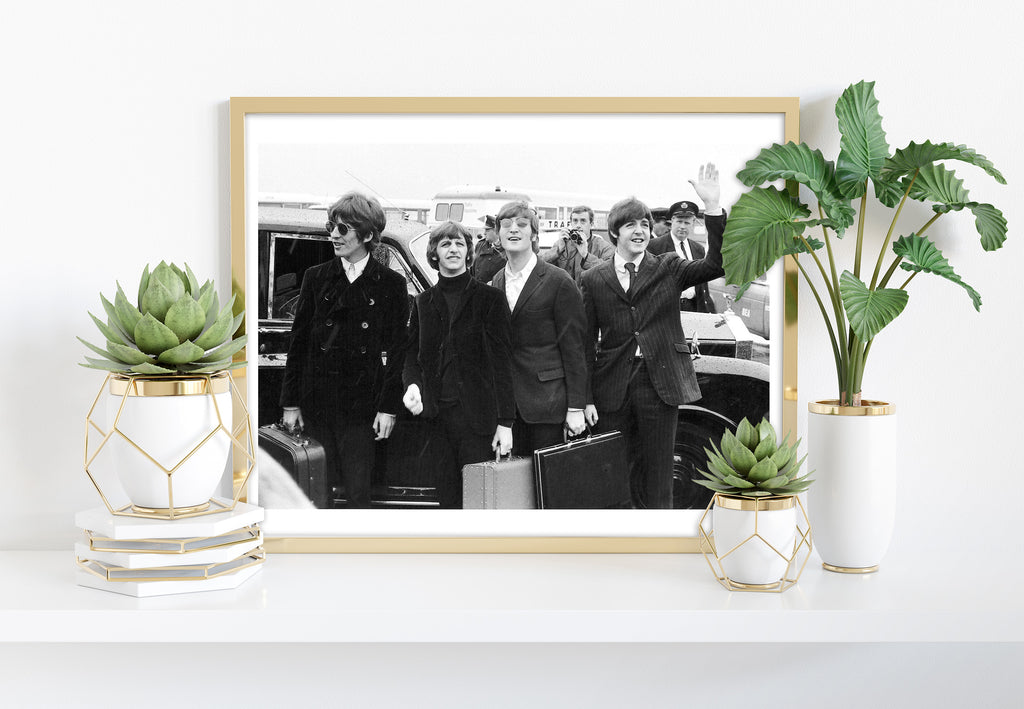 The Beatles - Carrying Suitcases - 11X14inch Premium Art Print