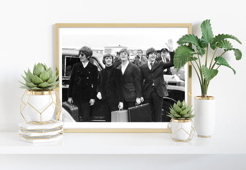 The Beatles - Carrying Suitcases - 11X14inch Premium Art Print