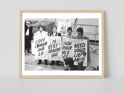 The Beatles - French Signs - 11X14inch Premium Art Print