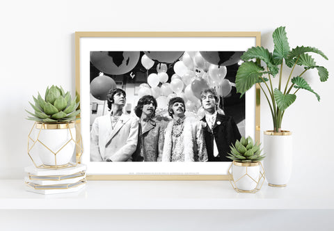 The Beatles Holding Balloons - 11X14inch Premium Art Print