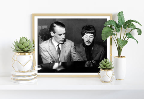 The Beatles - George Martin And Paul Mccartney - Art Print