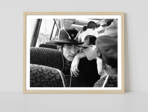 John Lennon Feathers In His Hat - 11X14inch Premium Art Print