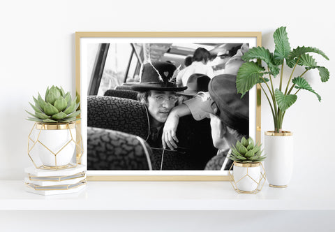 John Lennon Feathers In His Hat - 11X14inch Premium Art Print
