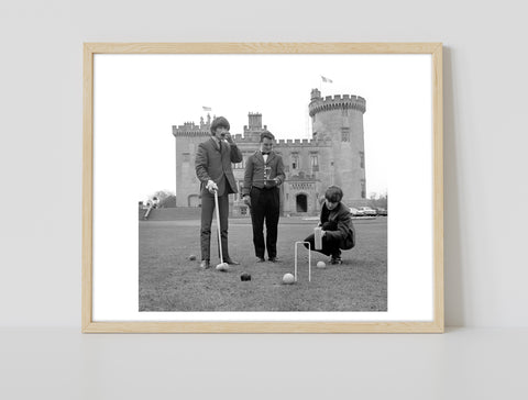 George Harrison And John Lennon Playing Croquet Art Print