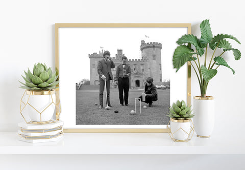 George Harrison And John Lennon Playing Croquet Art Print