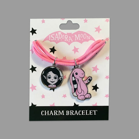 Isadora Moon and Pink Rabbit charm bracelet - Limited Edition
