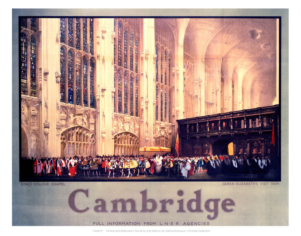 Queen Elizabeth's Visit to King's College 24" x 32" Matte Mounted Print