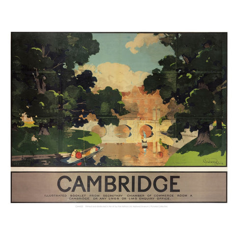 Cambridge Illustrated Booklet 24" x 32" Matte Mounted Print