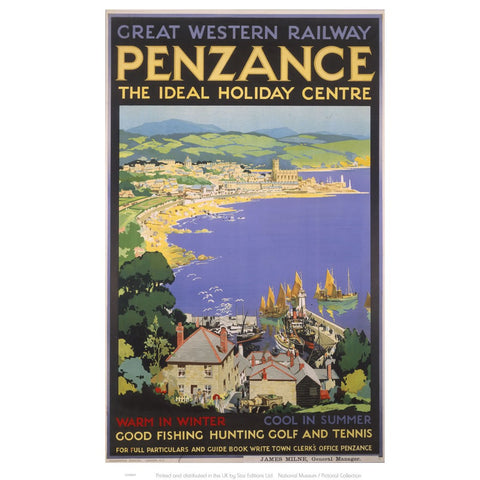 Penzance The Ideal Holiday Centre 24" x 32" Matte Mounted Print