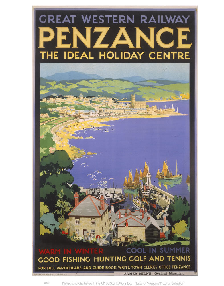 Penzance The Ideal Holiday Centre 24" x 32" Matte Mounted Print