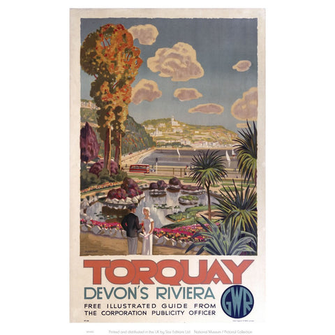 Torquay Devon's Riviera 24" x 32" Matte Mounted Print