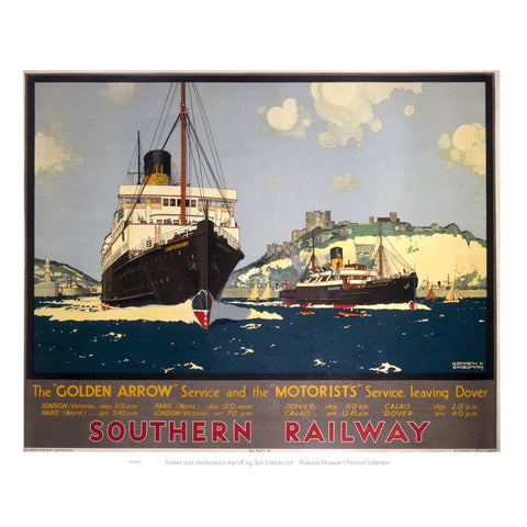 Southern Railway Ships 24" x 32" Matte Mounted Print