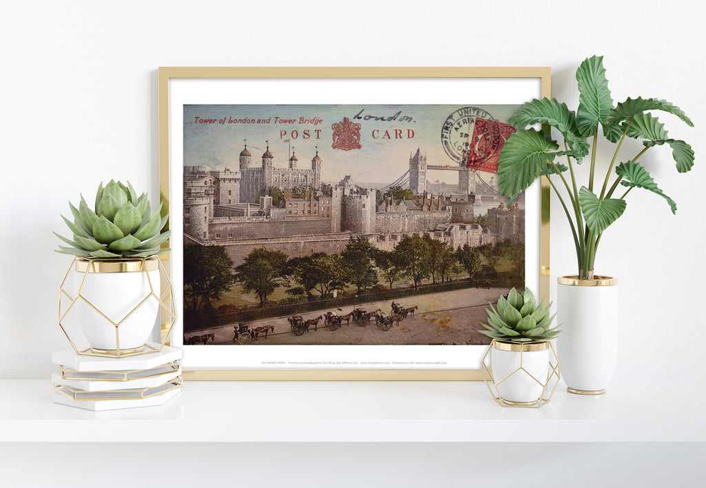 Tower Of London And Tower Bridge - 11X14inch Premium Art Print