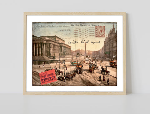 Lime Street And St. George's Hall - Liverpool - Art Print