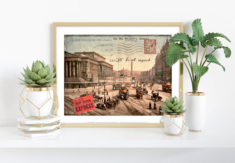 Lime Street And St. George's Hall - Liverpool - Art Print