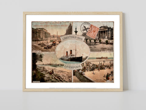 Greetings From Liverpool - Five Attractions - Art Print
