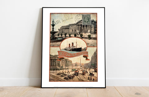 Greeting From Liverpool - Attractions - Premium Art Print