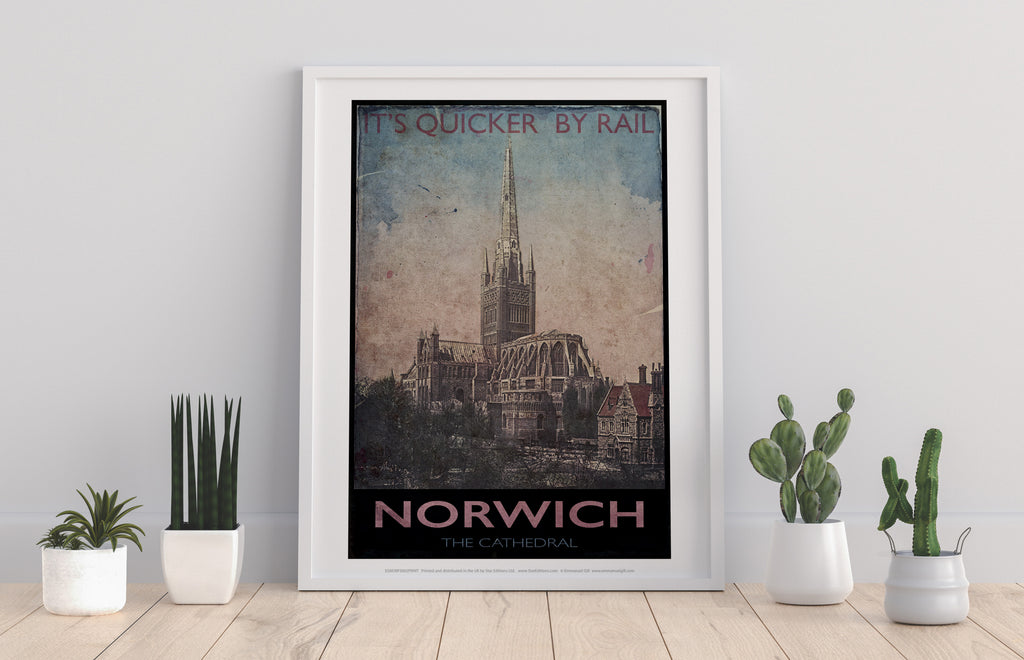 Norwich Cathedral - 11X14inch Premium Art Print