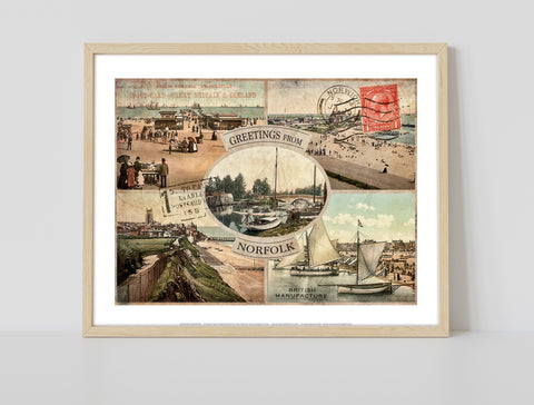 Greetings From Norfolk - Attractions - Premium Art Print