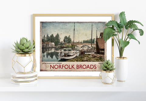Norfolk Broads - Wroxham - 11X14inch Premium Art Print