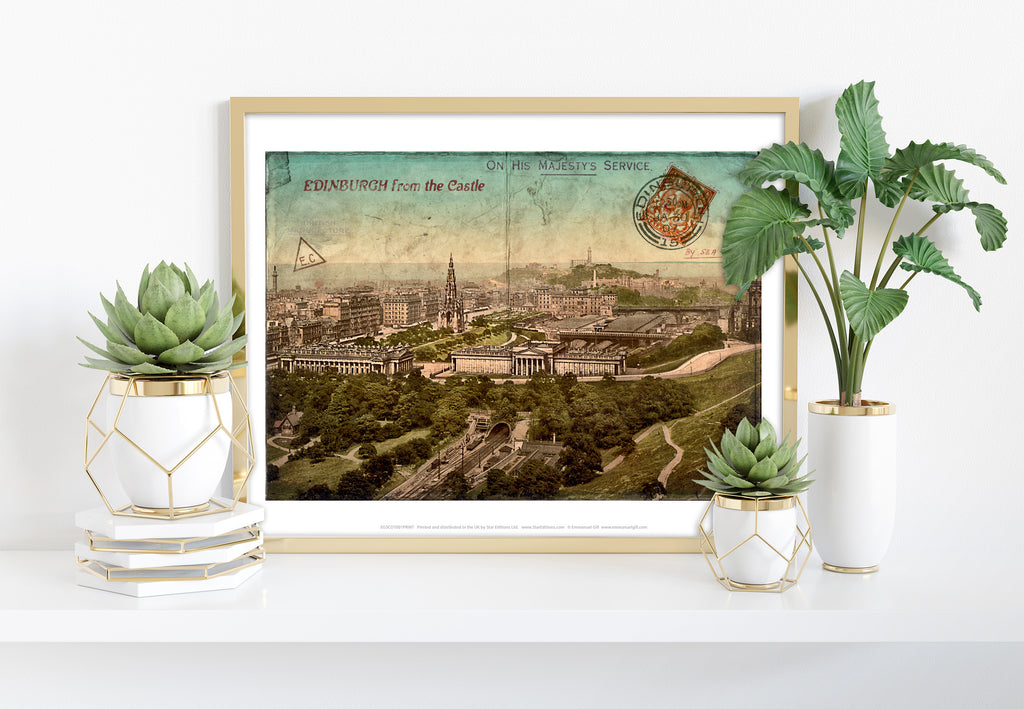 Edinburgh From The Castle - Scotland - Premium Art Print